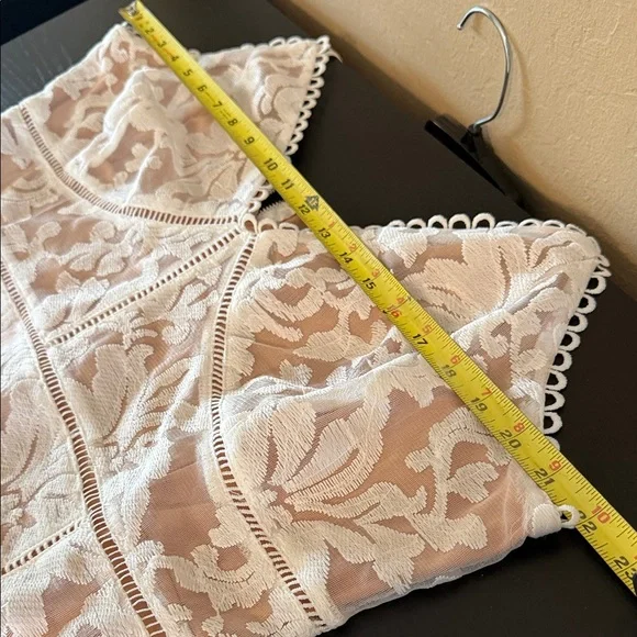 Lulu's Women’s White & Nude Lace Dress Spaghetti straps Fitted size XXL NEW - Picture 9 of 17